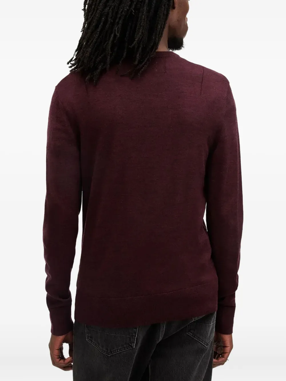 AllSaints Trui met geborduurd logo en ronde hals Rood