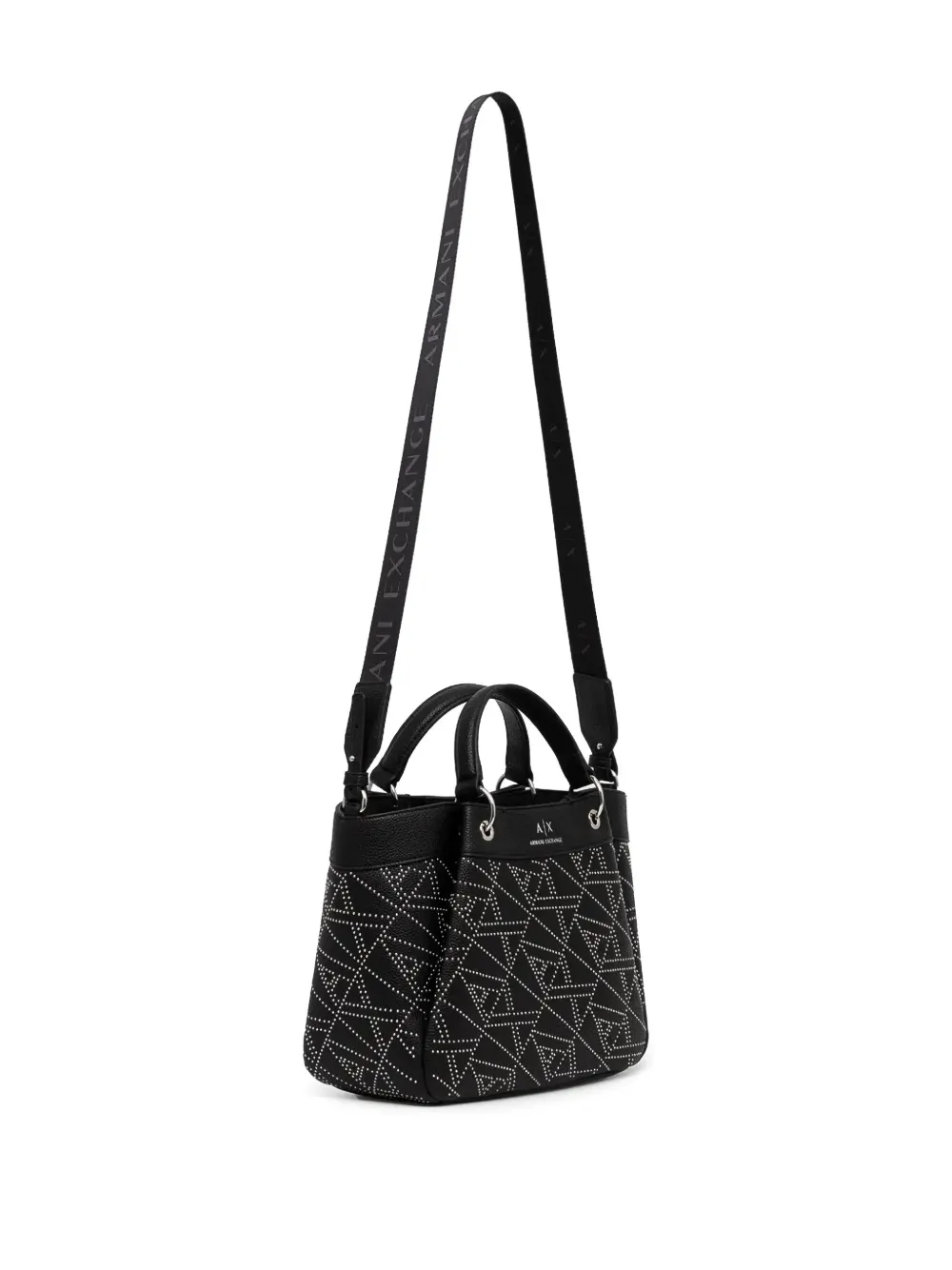 Armani Exchange Shopper met monogram - Zwart