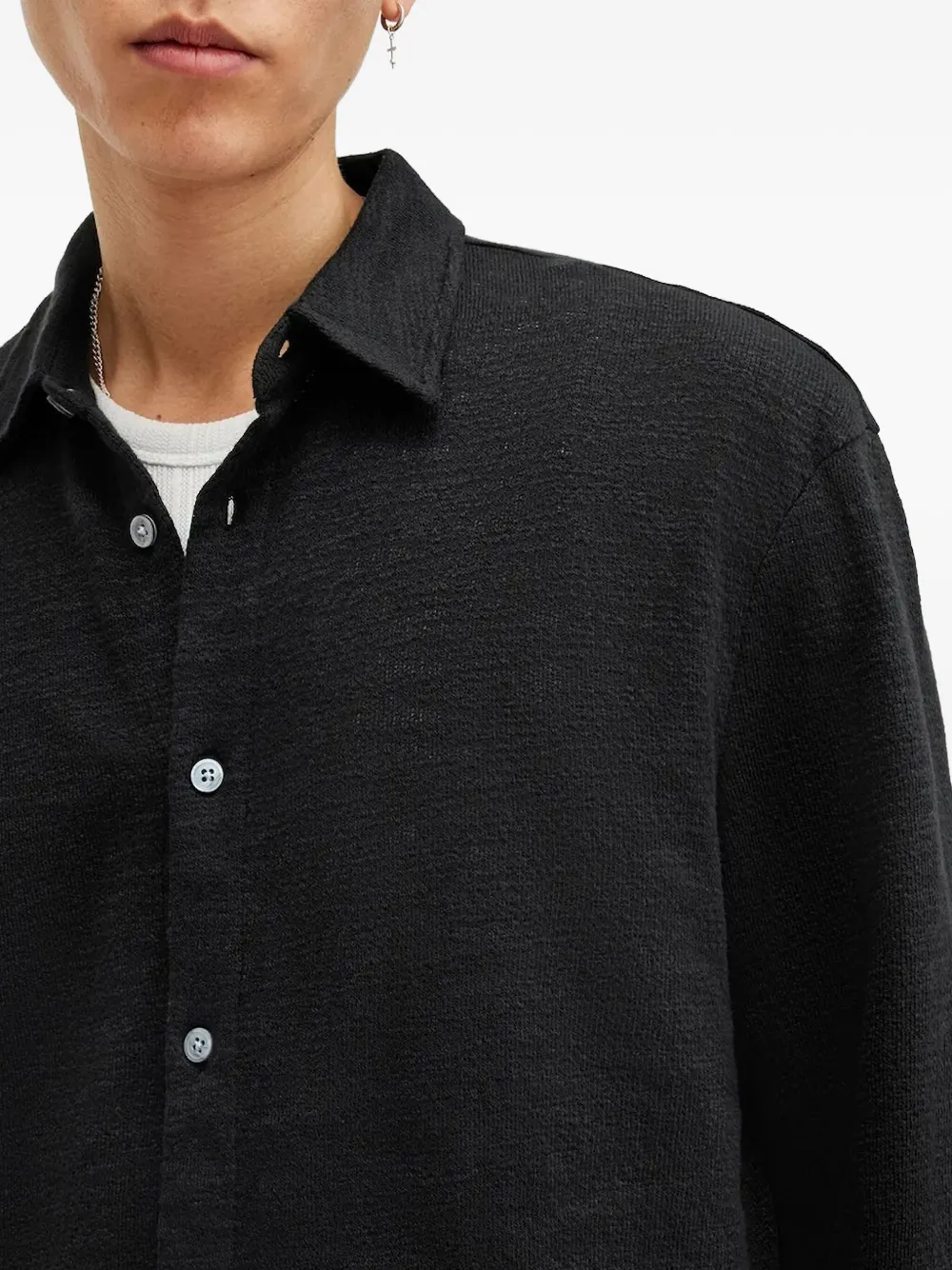 AllSaints Foster overhemd Zwart