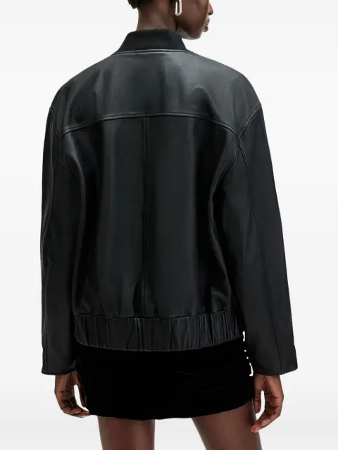AllSaints Yara zip-front leather bomber jacket