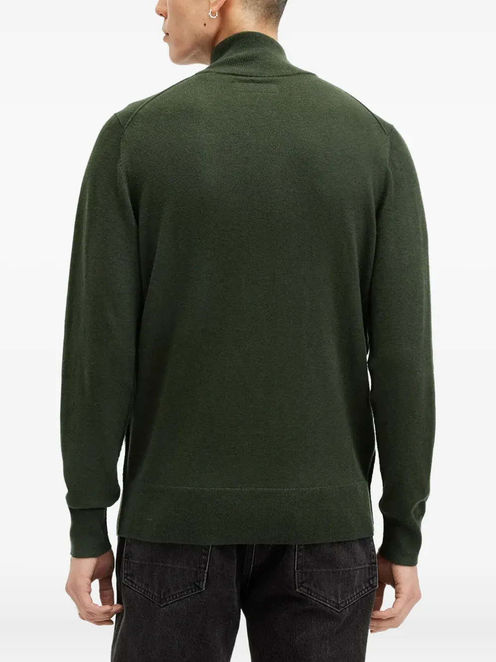 AllSaints Trui met hoge hals en rits Groen