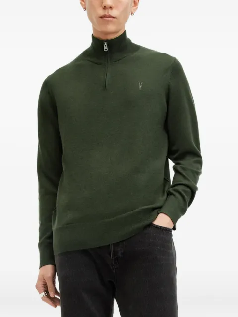 AllSaints pull à col montant zippé