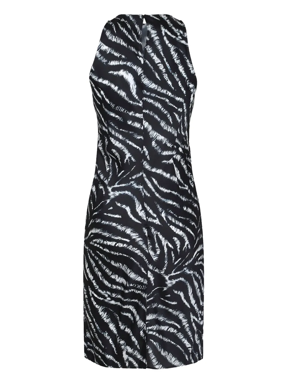 The Attico zebra-print mini dress - Zwart