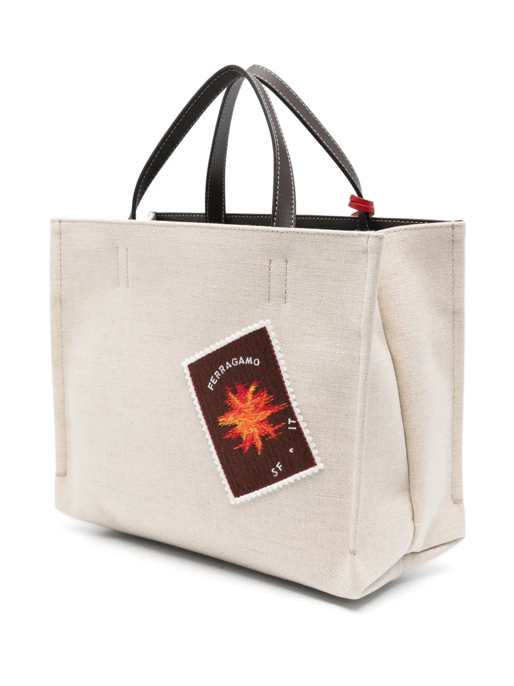 Ferragamo Tool canvas shopper Beige