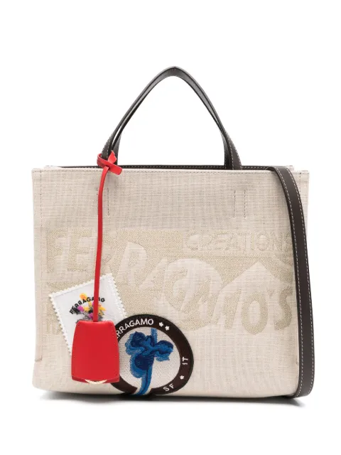 Ferragamo medium canvas tote bag