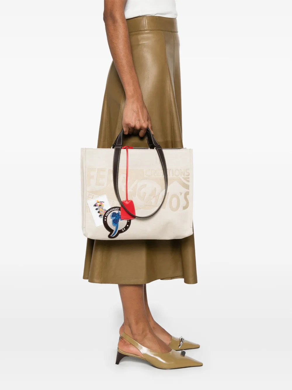 Ferragamo Grote shopper - Beige