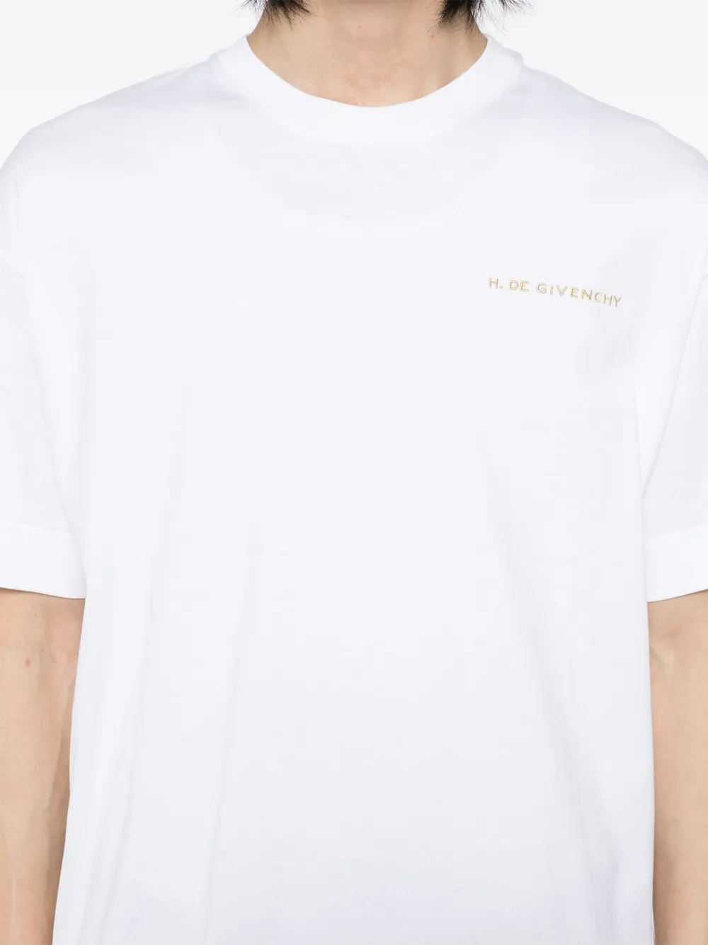 Givenchy T-shirt met geborduurd logo Wit