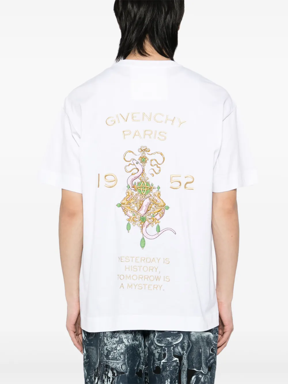 Givenchy T-shirt met geborduurd logo Wit