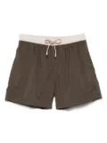 Fedeli logo-patch swim shorts - Green