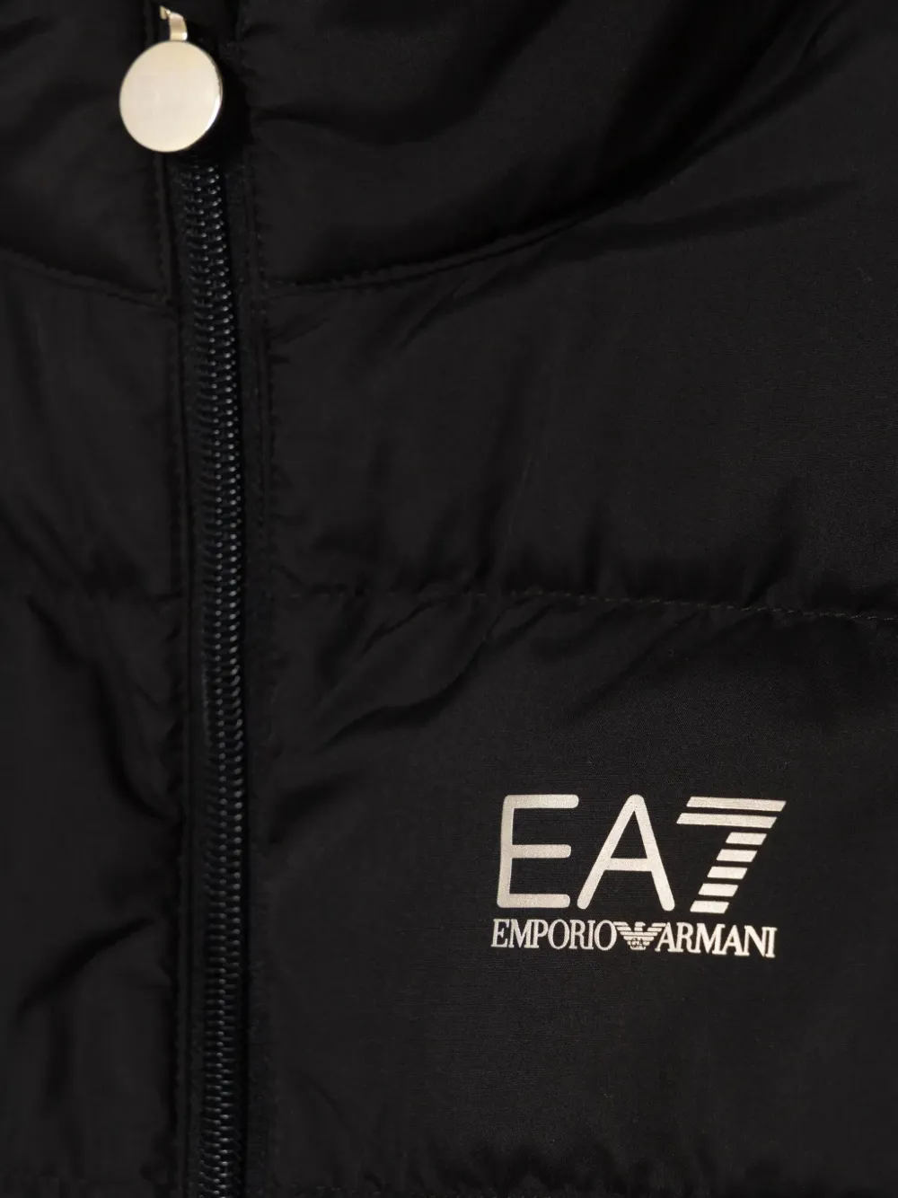 Shop Ea7 Quilted Gilet In Black