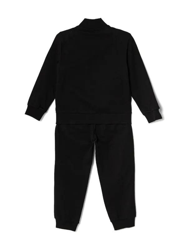 Ea7 Emporio Armani Conjunto De Agasalho Em Algodão | Preto