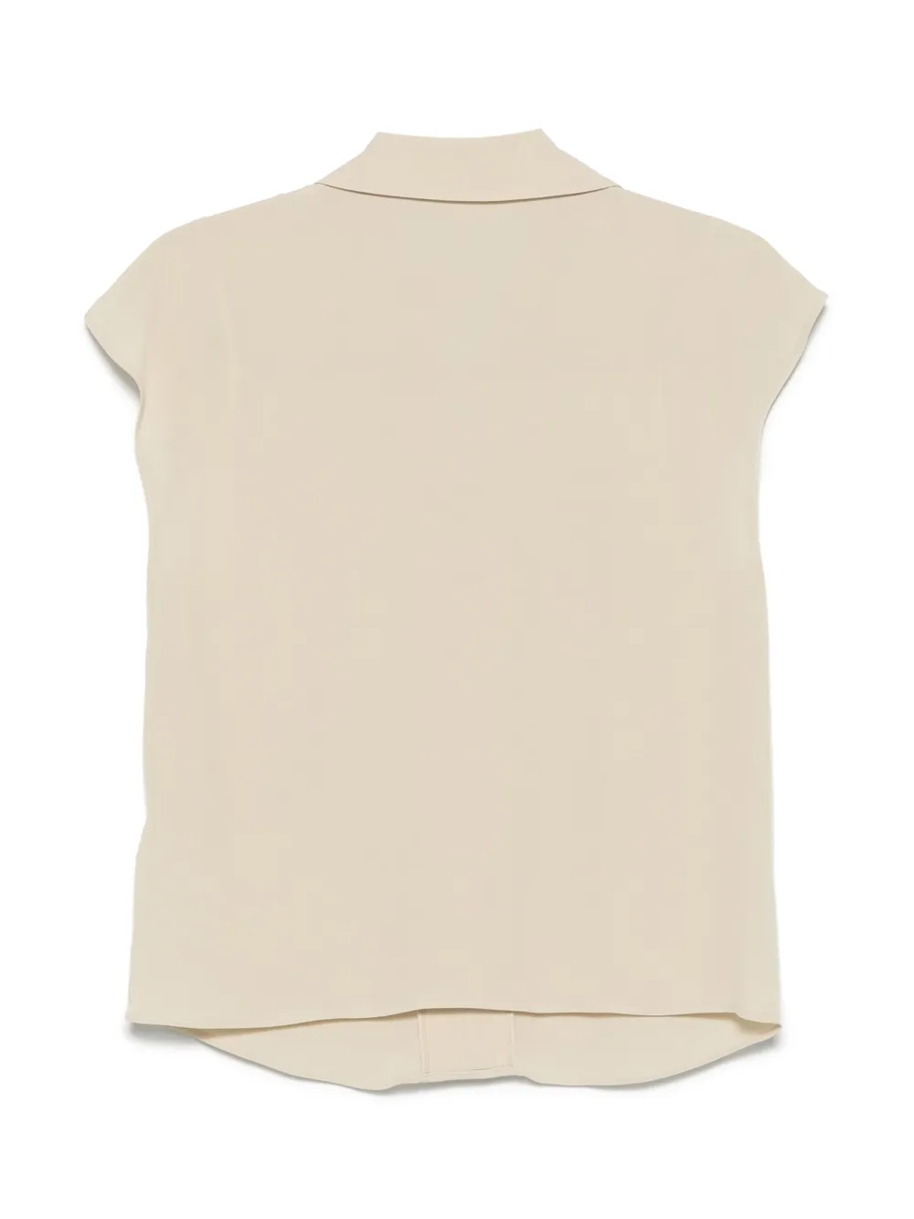 Patrizia Pepe Blouse met logoplakkaat - Beige