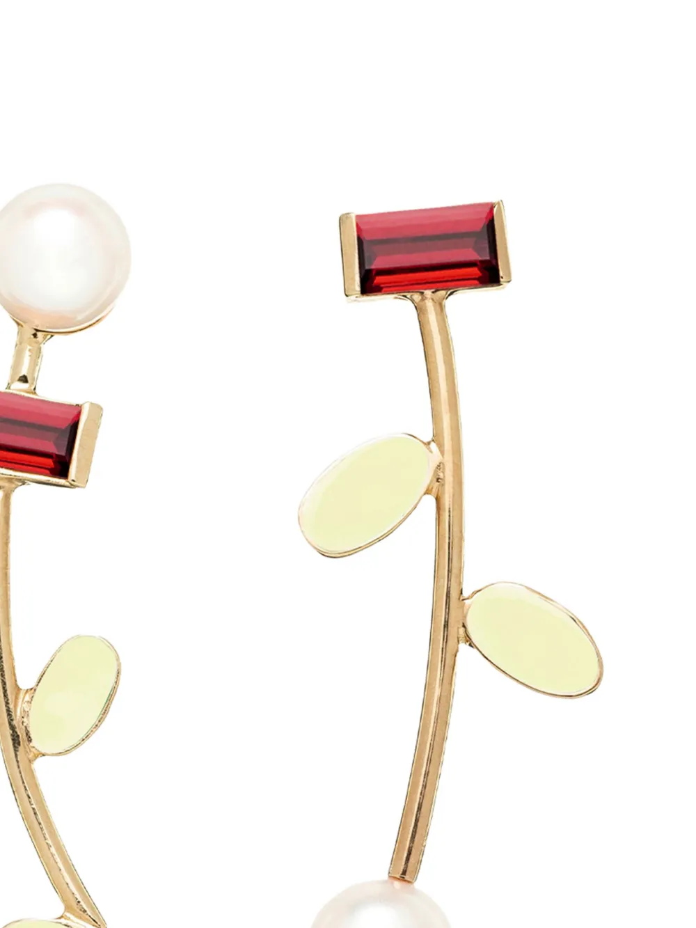 Aliita Petalos Flor Rodonite Earrings