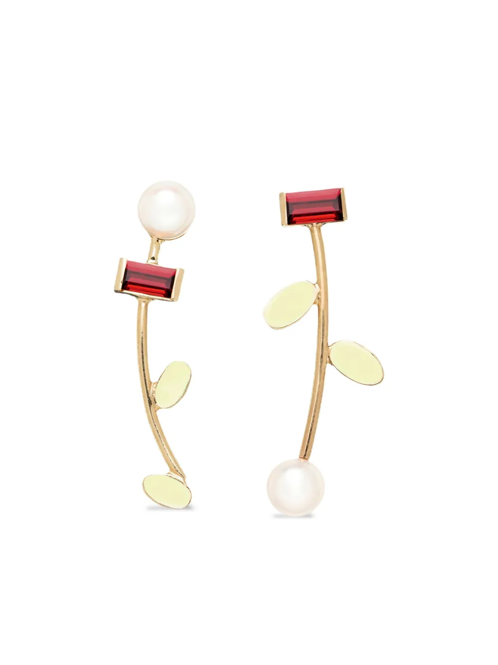 Aliita Petalos Flor Rodonite Earrings