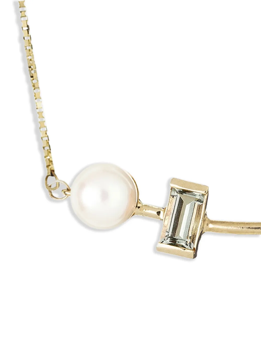 Aliita 18kt Petalos Gelbgoldhalskette mit Zitrin und Perle | Image 2