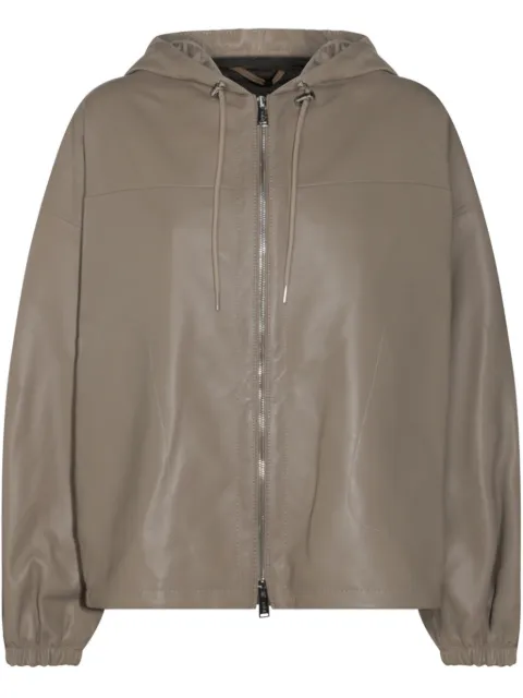 Add chamarra bomber de cuero