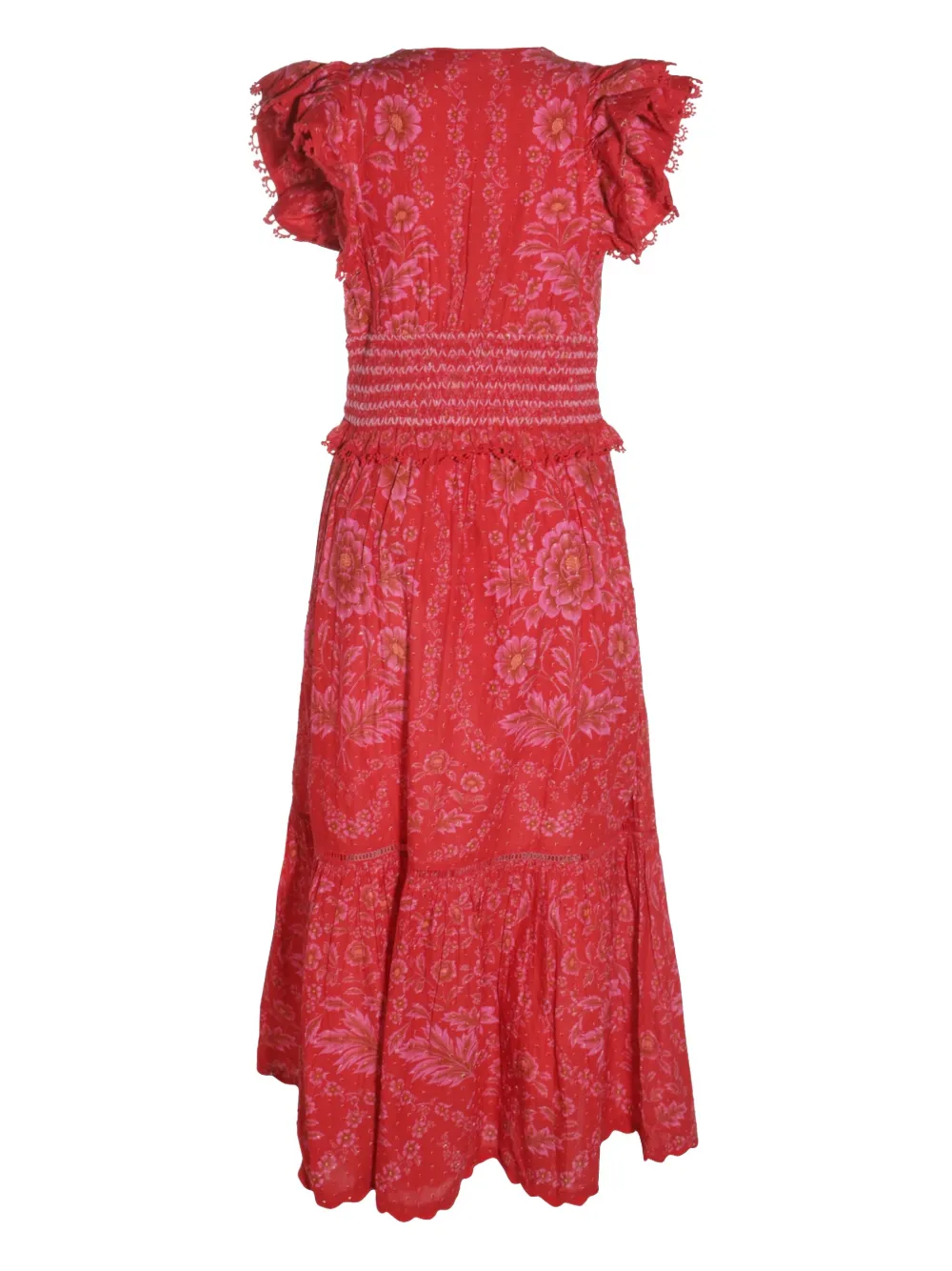 FARM Rio Maxi-jurk met bloemenprint - Rood