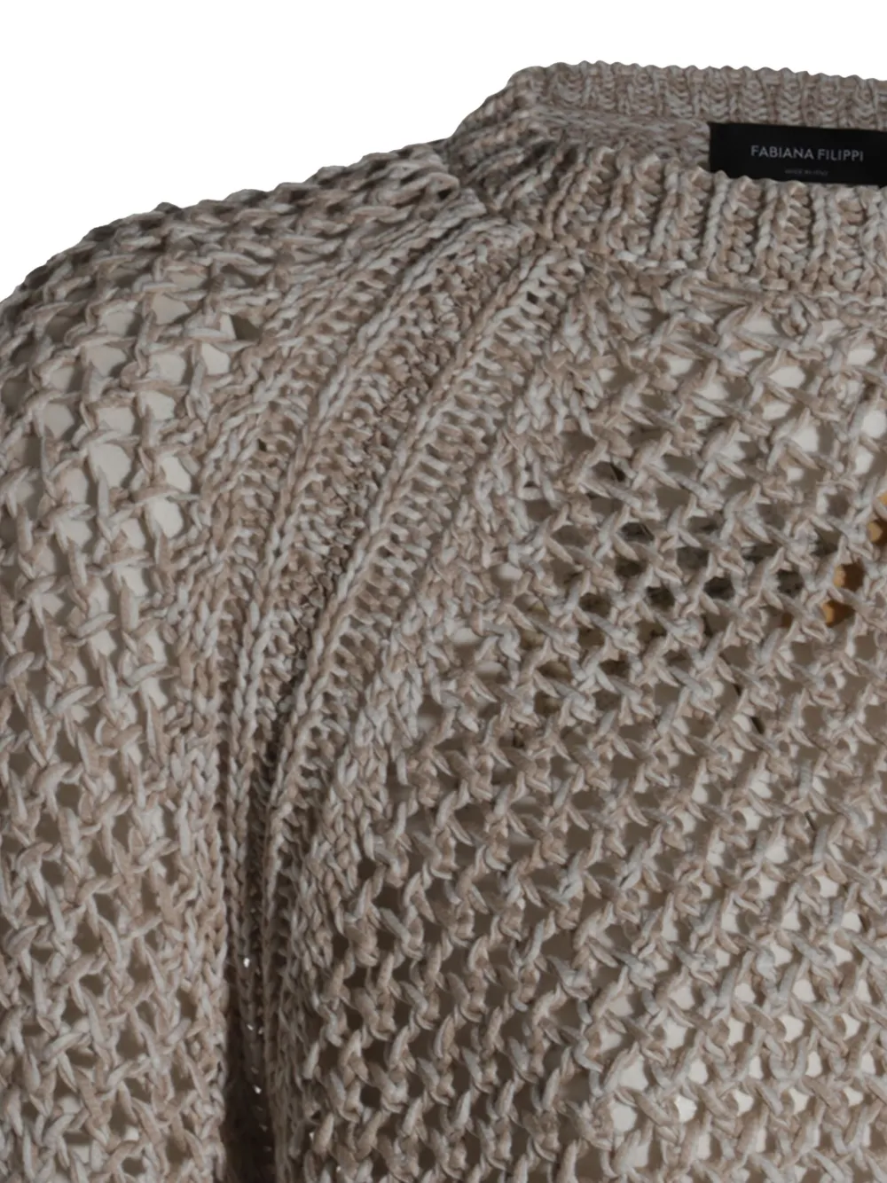 Fabiana Filippi Gebreide katoenen tanktop Beige
