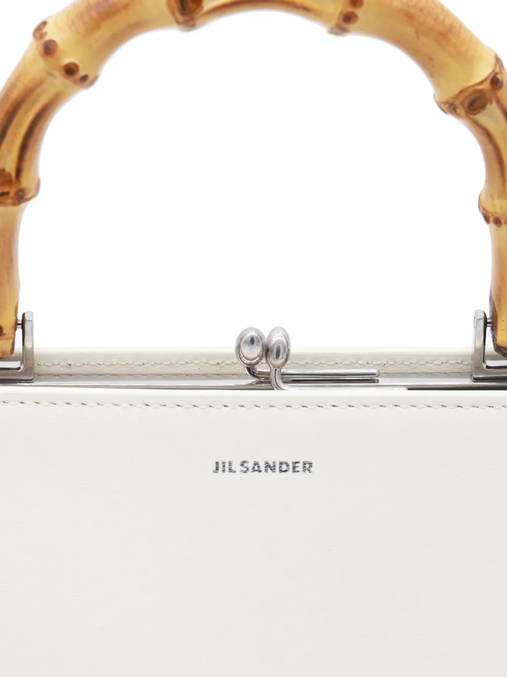 Jil Sander Goji Bamboo Square shopper Wit