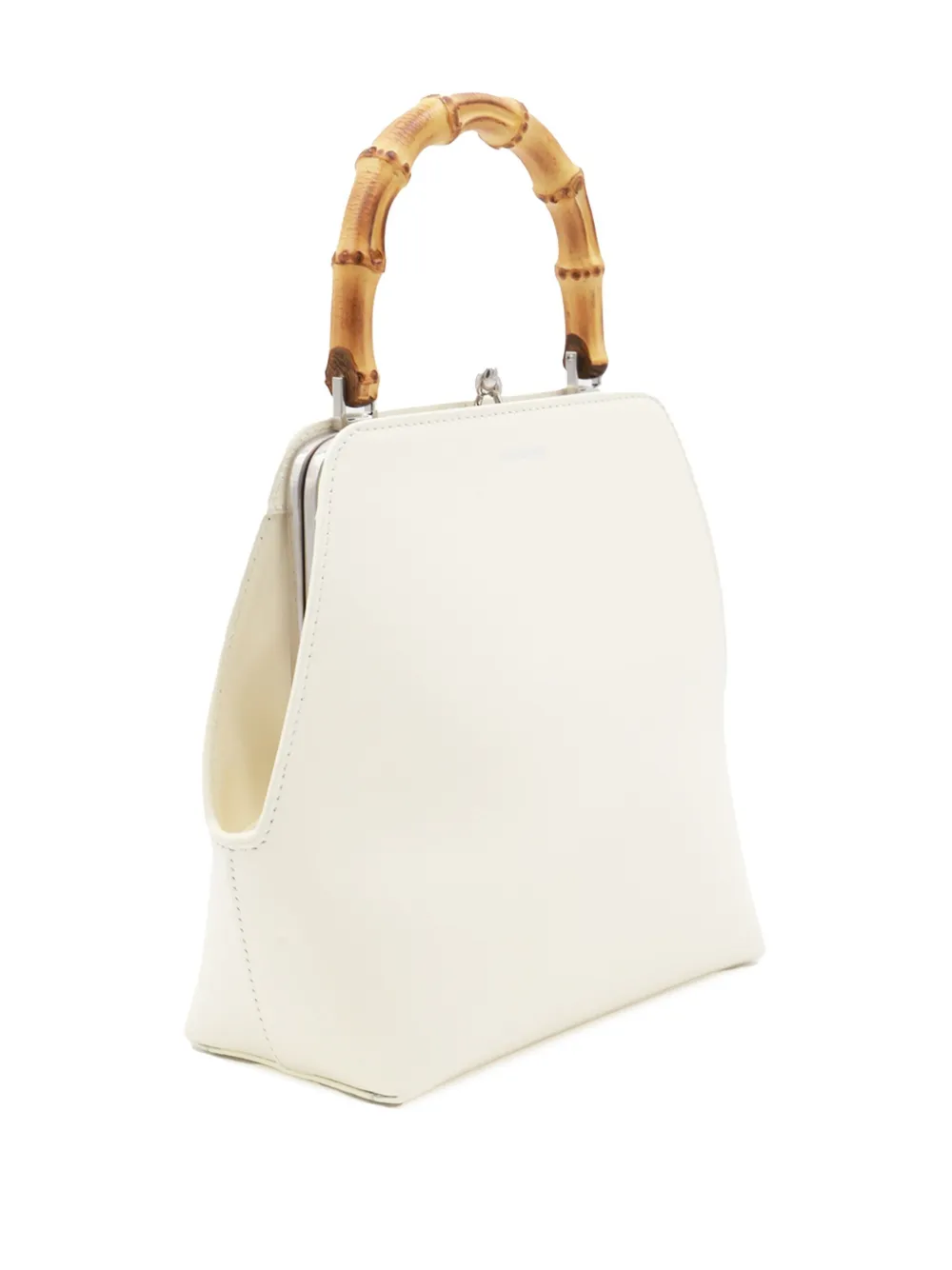 Jil Sander Goji Bamboo Square shopper Wit