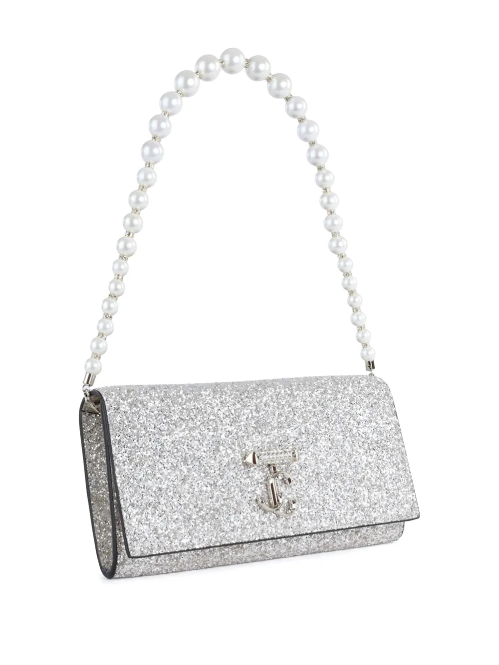 Jimmy Choo Schoudertas met logoplakkaat Zilver