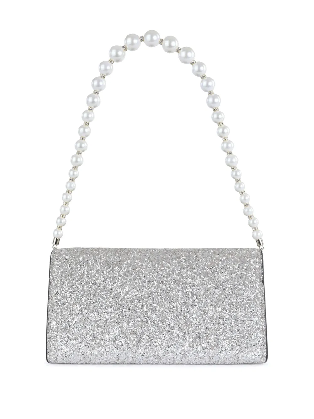 Jimmy Choo logo-plaque shoulder bag - Zilver