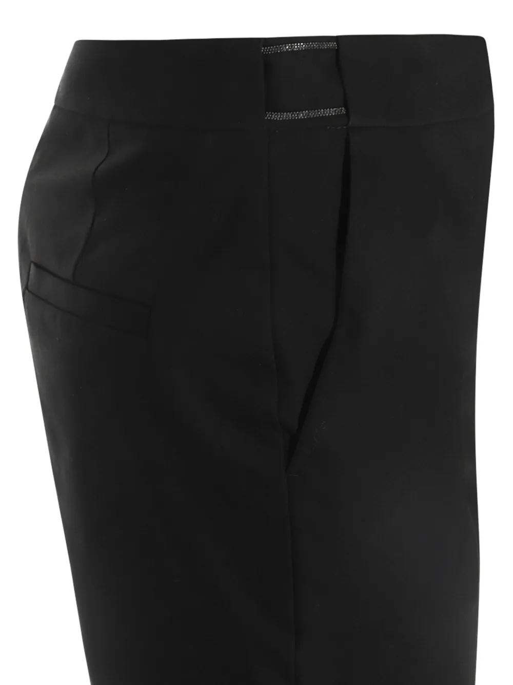 Brunello Cucinelli Broek met kralendetail Zwart