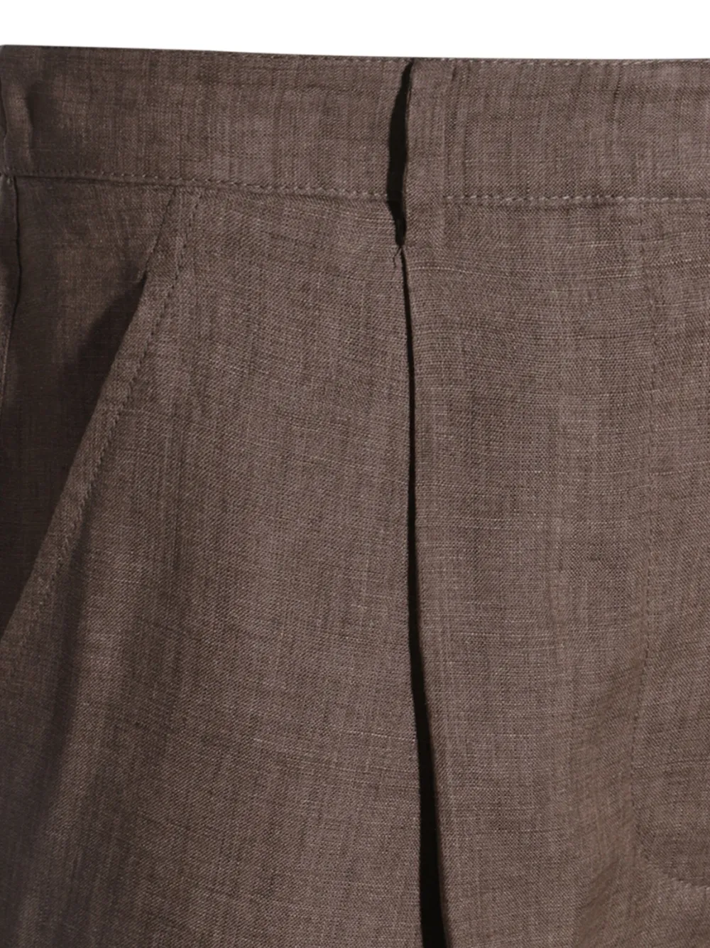 Brunello Cucinelli Linnen shorts Bruin