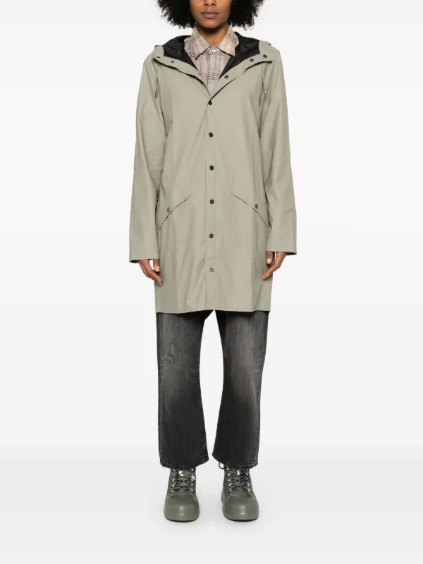 Rains Cappotto Lungo Verde FARFETCH IT