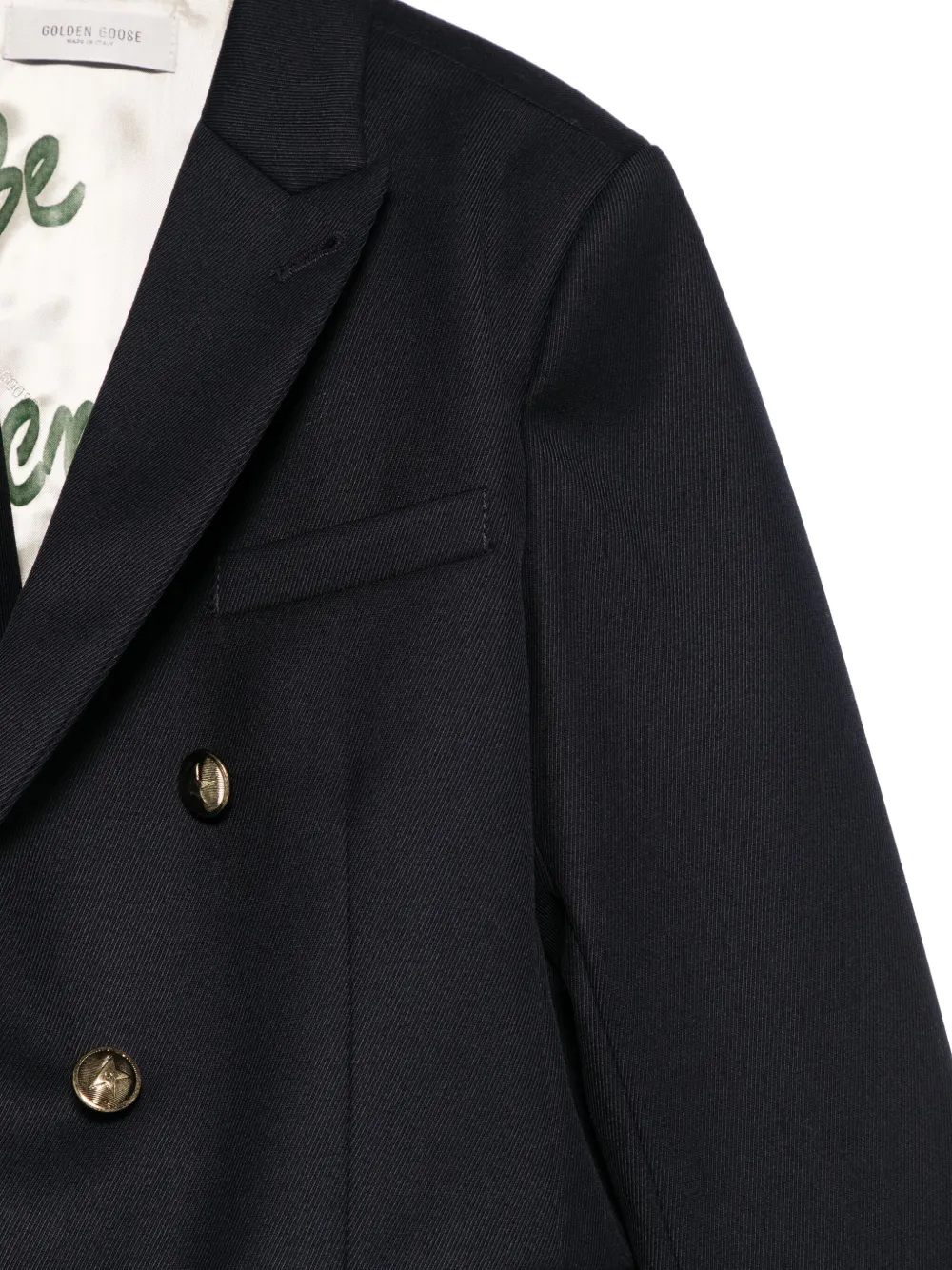 Golden Goose Kids Blazer met dubbele rij knopen Blauw
