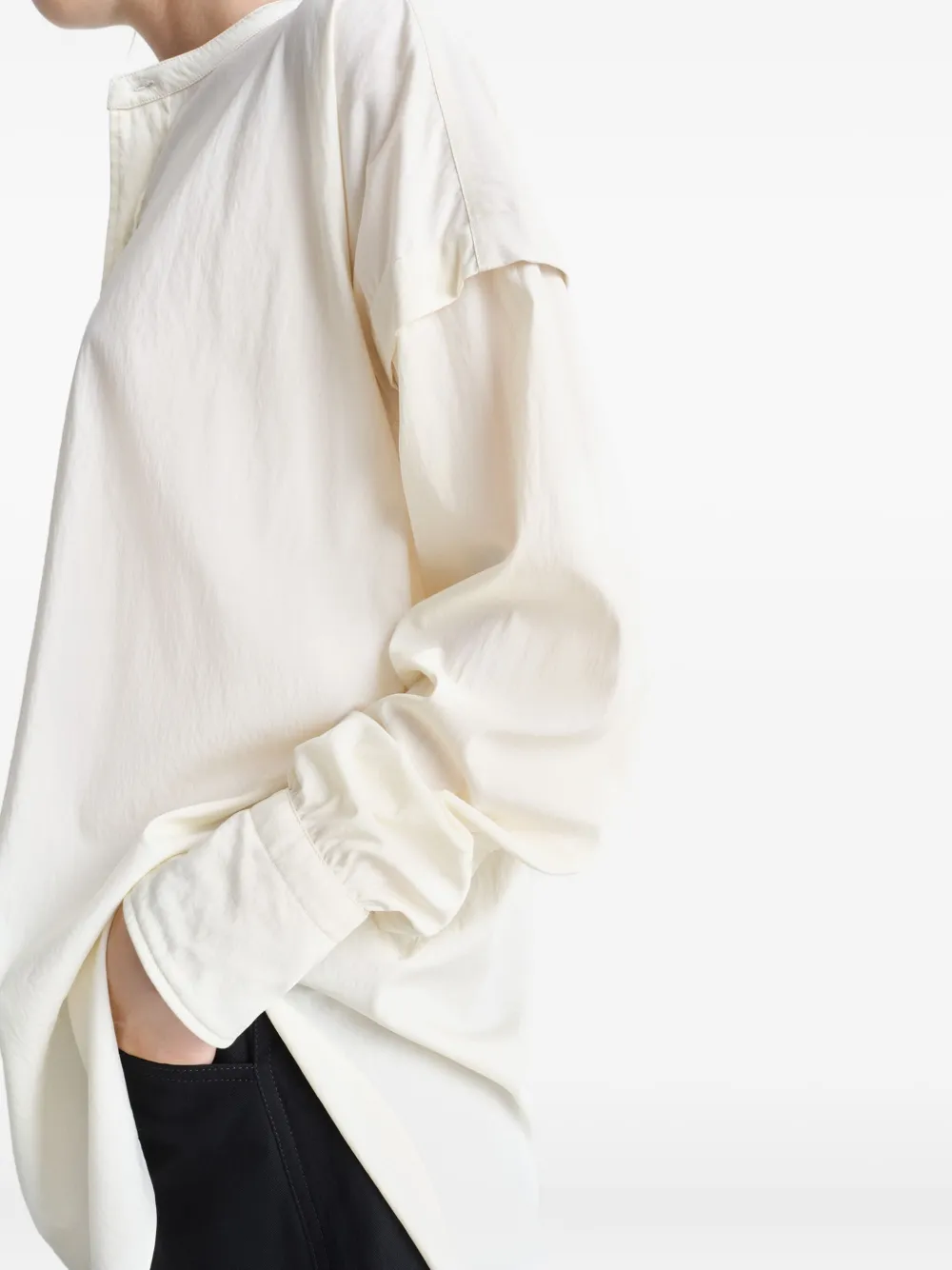 LEMAIRE Trompe-l'oeil blouse Wit