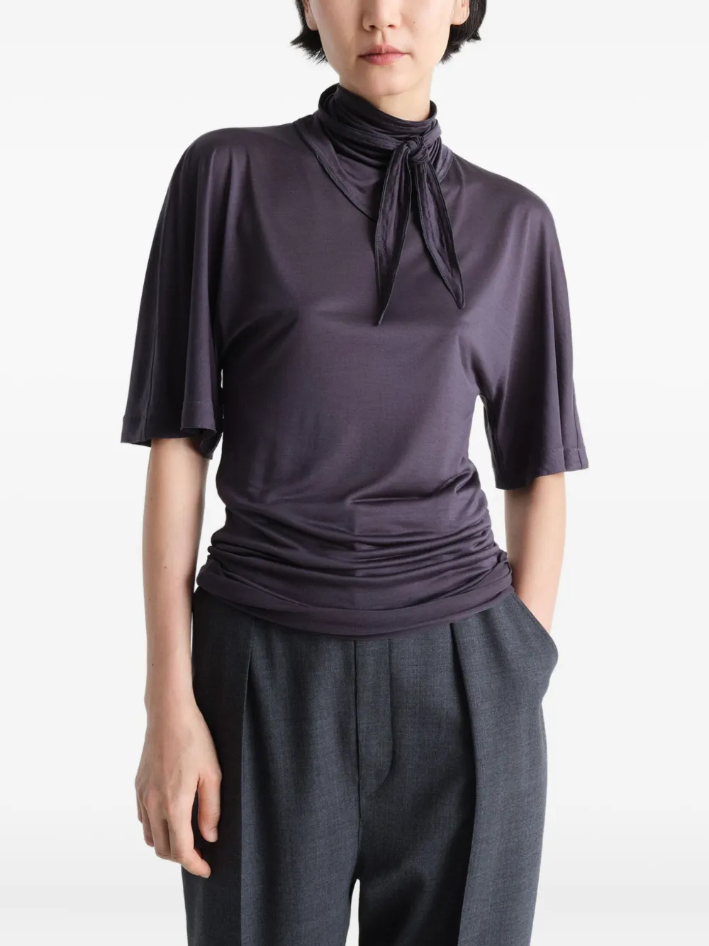 LEMAIRE Foulard blouse Paars