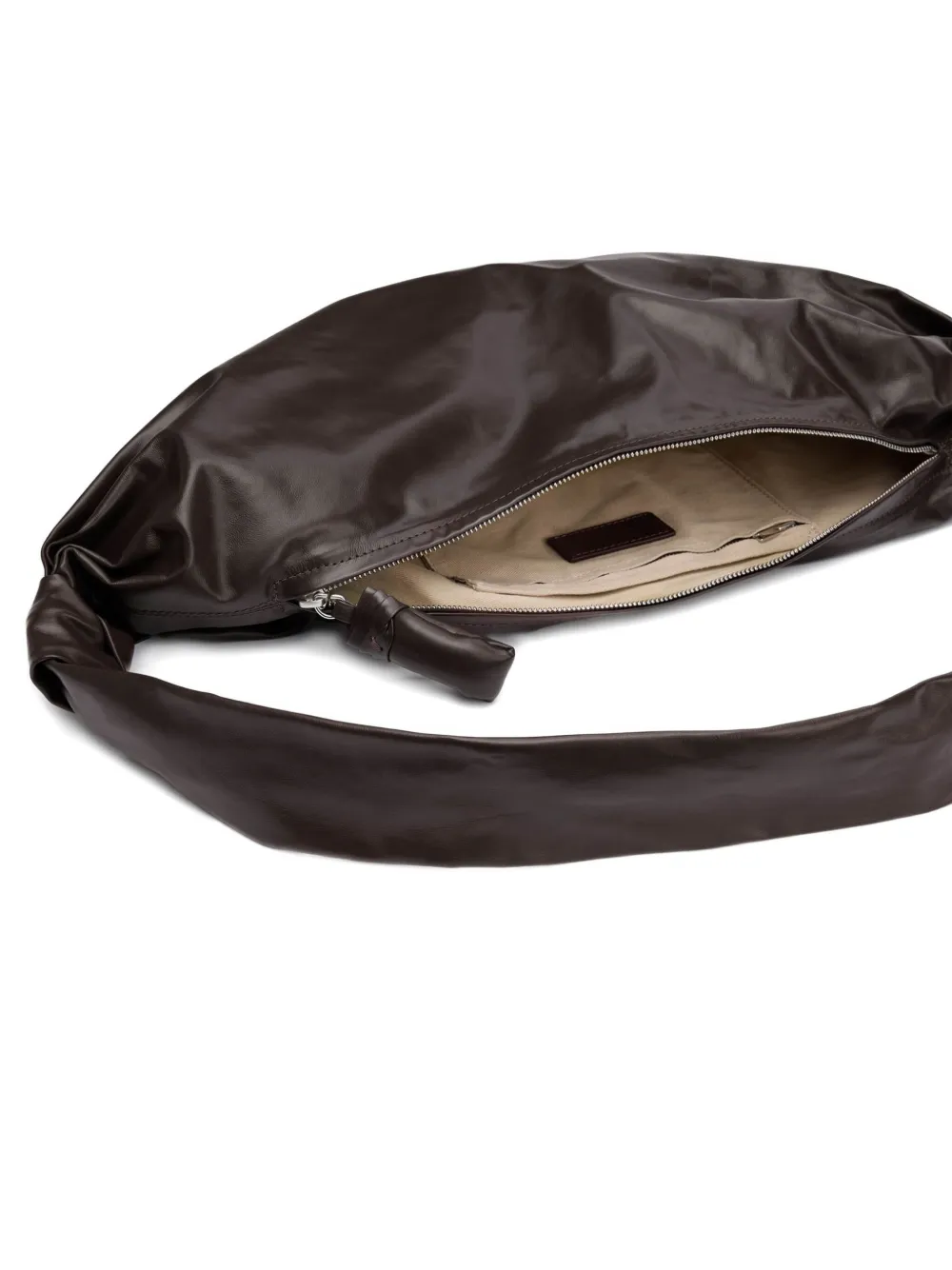 LEMAIRE Medium Soft Croissant schoudertas Bruin