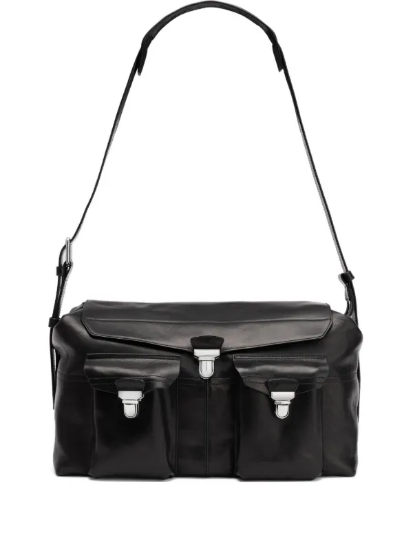 ◆LEMAIRE◆ Week-End Gear バッグ レザー LEMAIRE Week-End Gear ショルダーバッグ | ブラウン | FARFETCH JP