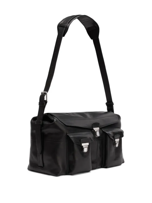 ◆LEMAIRE◆ブラック Week-End Gear バッグ レザー LEMAIRE Week-End Gear ショルダーバッグ | ブラック | FARFETCH JP