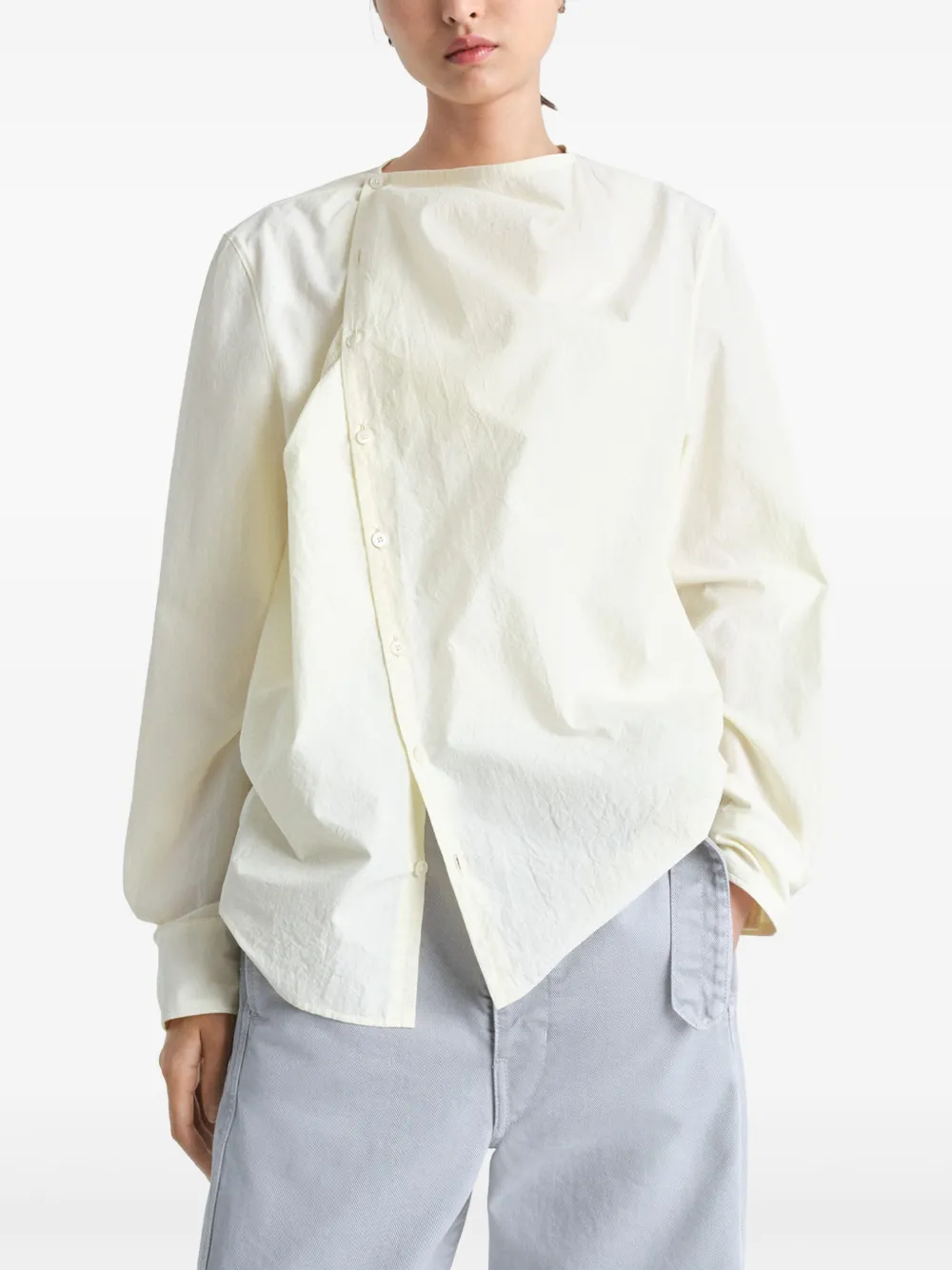 LEMAIRE Blouse met kraag Beige