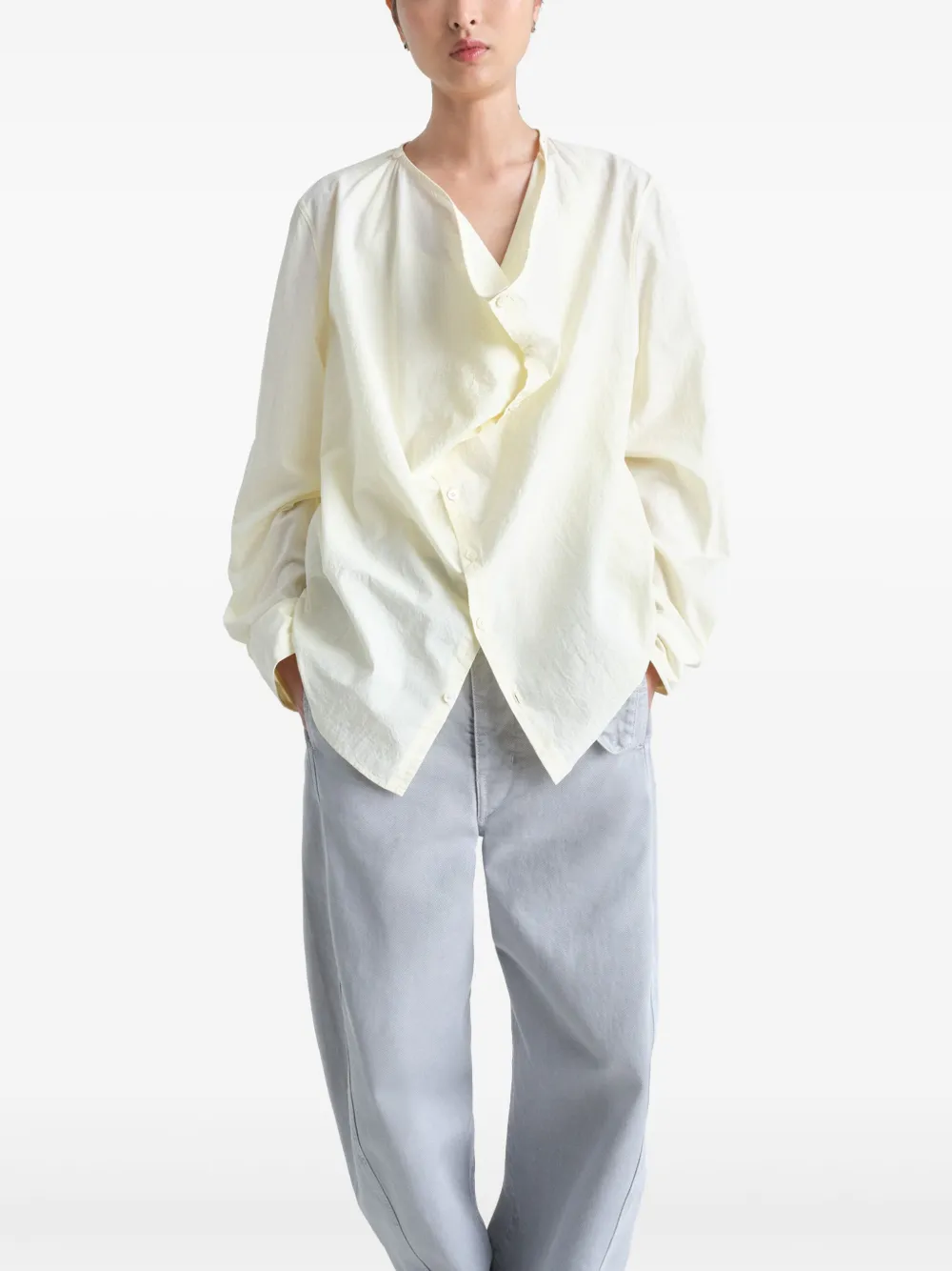 LEMAIRE Blouse met kraag Beige