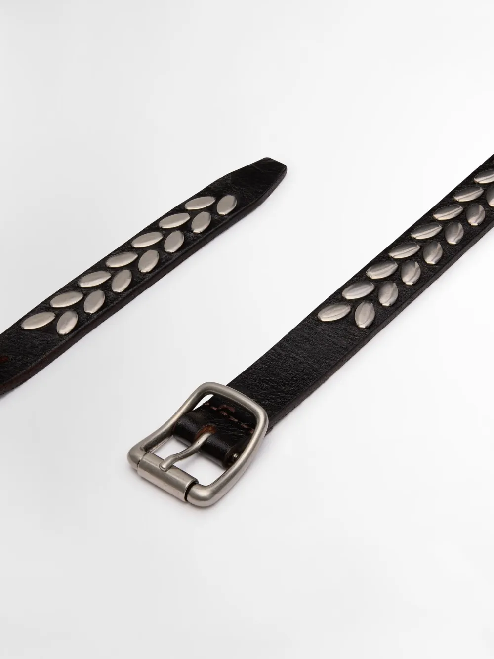 LEMAIRE Almond Stud belt - Bruin