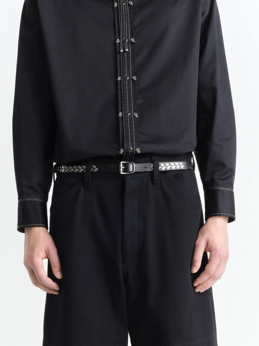 LEMAIRE Almond Stud riem Bruin