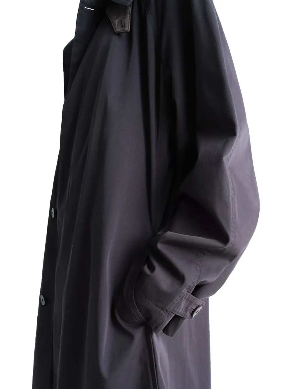 Lemaire Button-front Raglan-sleeve Coat In Blue