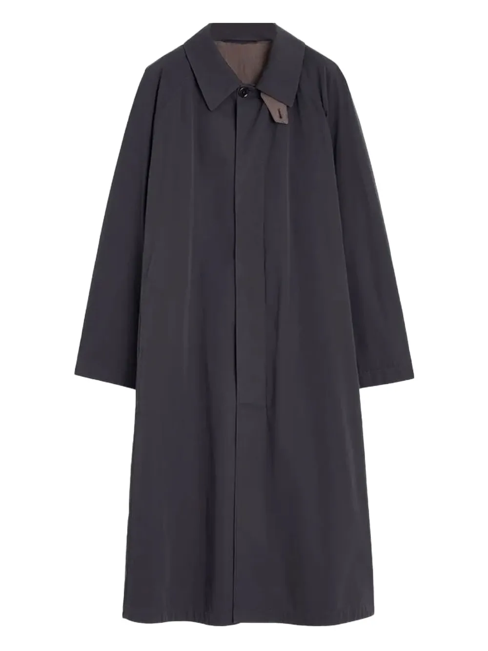 Lemaire Button-front Raglan-sleeve Coat In Blue