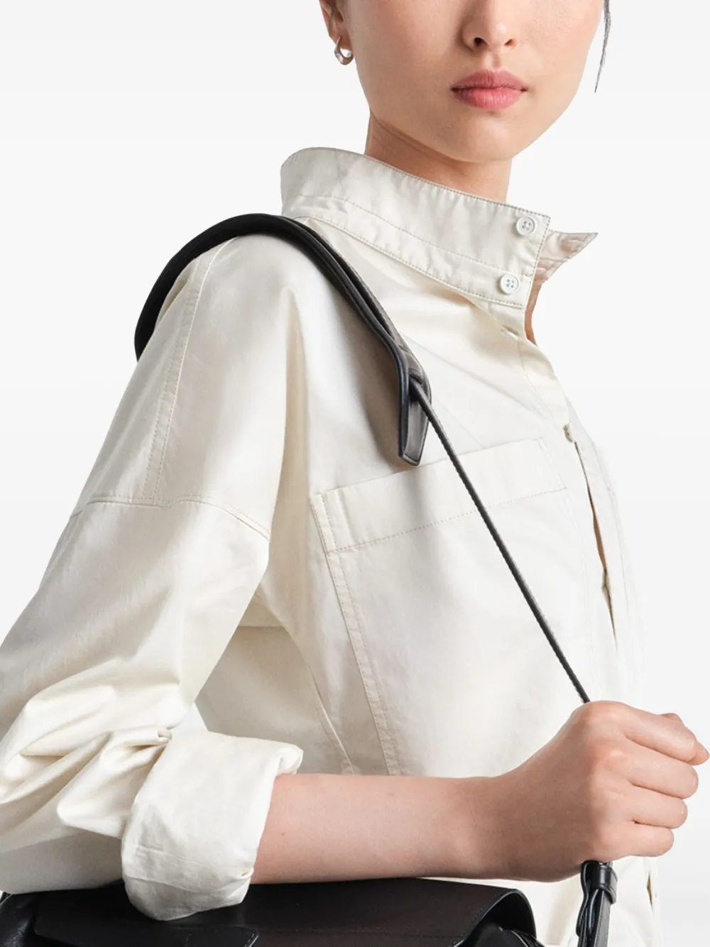 LEMAIRE Gear medium schoudertas Zwart