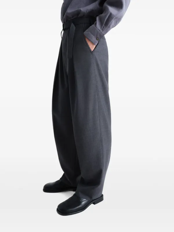 LEMAIRE ベルテッド パンツ | グレー | FARFETCH JP LEMAIRE ベルテッド パンツ | グレー | FARFETCH JP