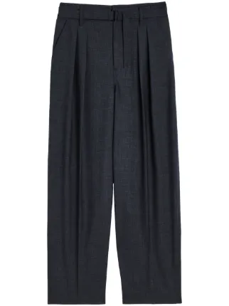 LEMAIRE BELTED PLEATED グレー ベルト付きパンツ LEMAIRE BELTED PLEATED グレー ベルト付きパンツ