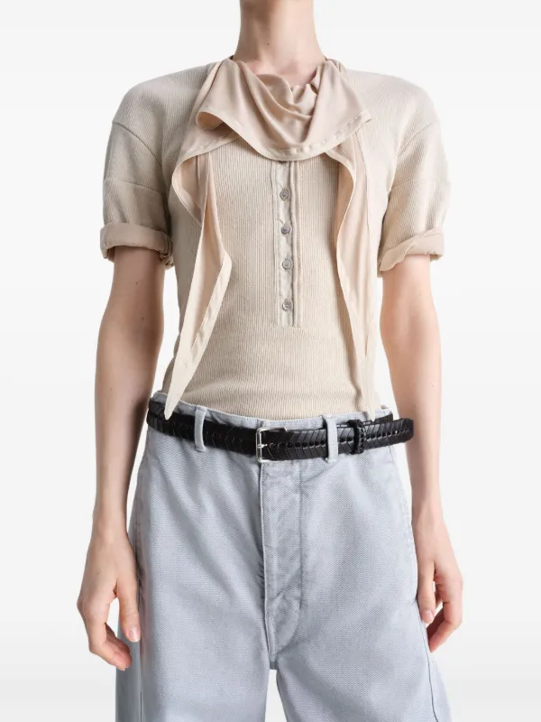 【関税込み】LEMAIRE ブラウン Braided 30 ベルト LEMAIRE Braided Belt | Brown | FARFETCH