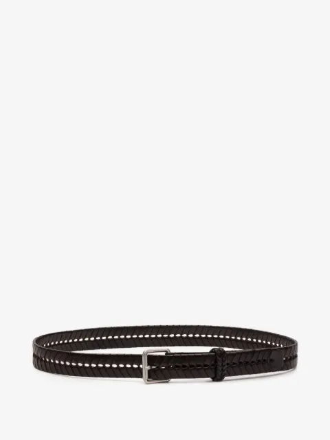 LEMAIRE braided belt 30 mm in leather