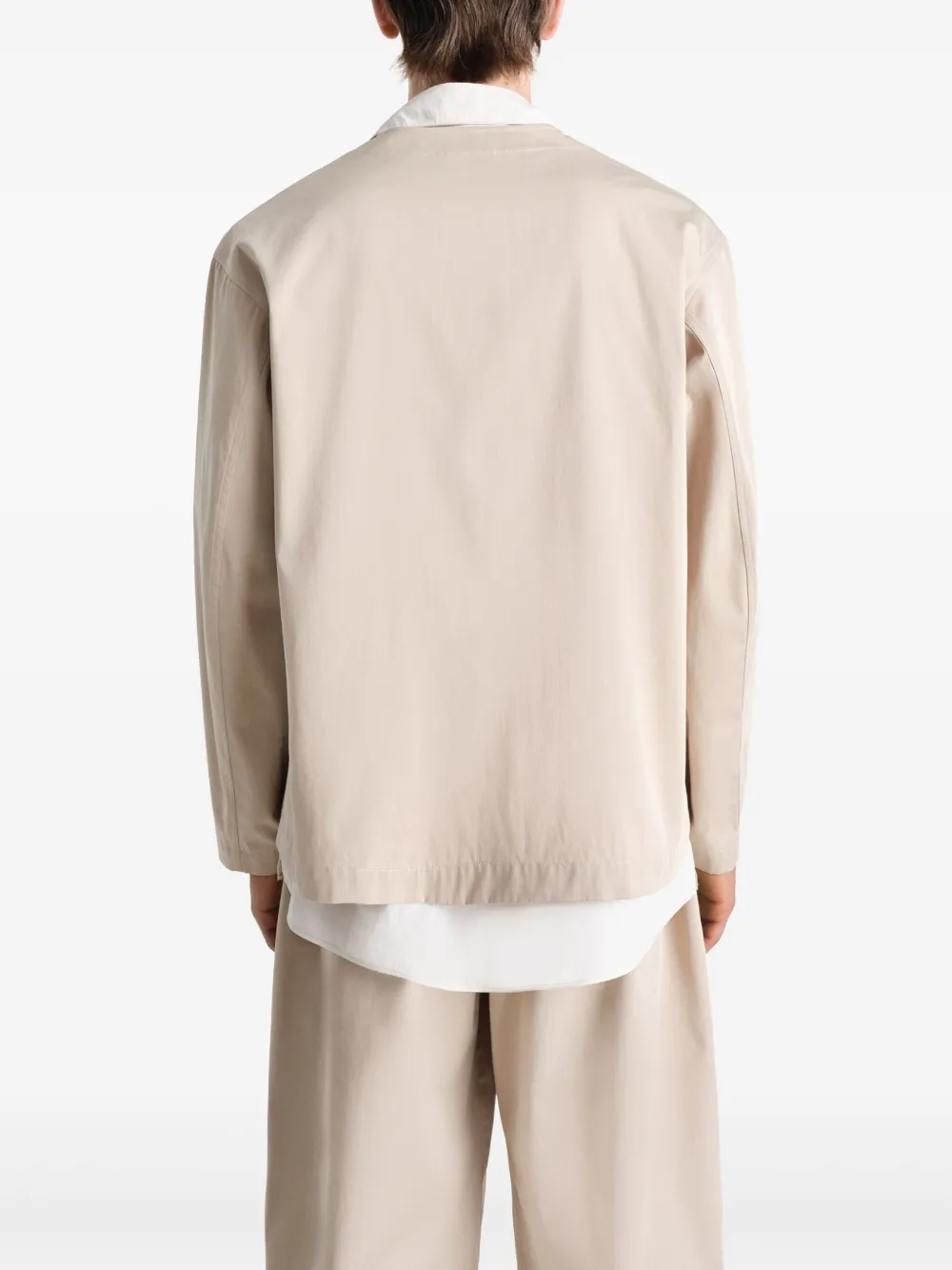 LEMAIRE Kraagloos shirtjack Beige