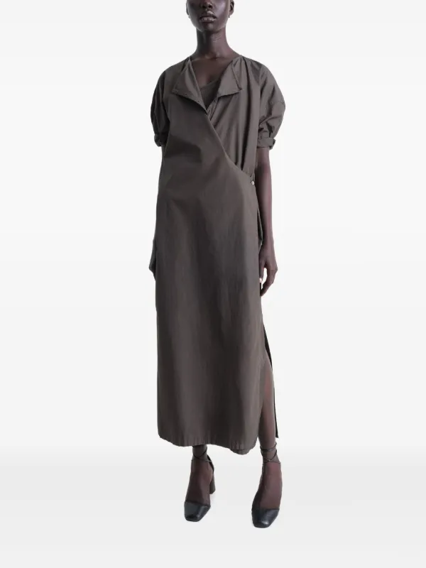Lemaire｜DRESSES (Short Sleeve Twisted Dress (DR1100 LF1 LEMAIRE Twisted short-sleeve Maxi Dress | Brown | FARFETCH