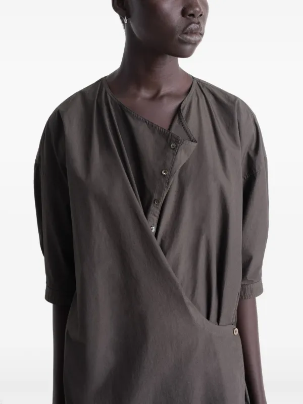 Lemaire｜DRESSES (Short Sleeve Twisted Dress (DR1100 LF1 LEMAIRE Twisted short-sleeve Maxi Dress | Brown | FARFETCH