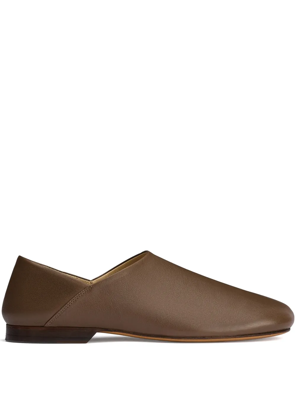 LEMAIRE Leren slippers Bruin